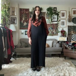 Foxblood wide leg overall